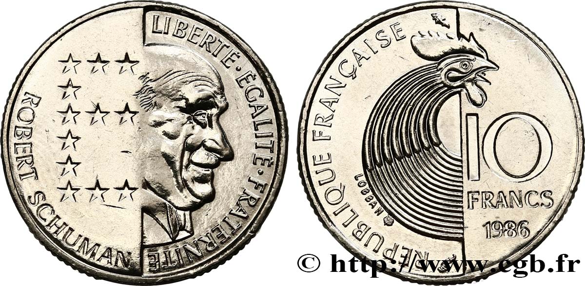 10 francs Robert Schuman 1986 Pessac F.374/2 SC63 