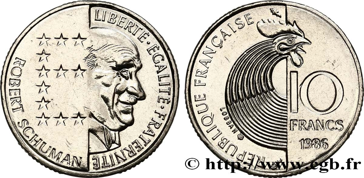 10 francs Robert Schuman 1986 Pessac F.374/2 SPL60 