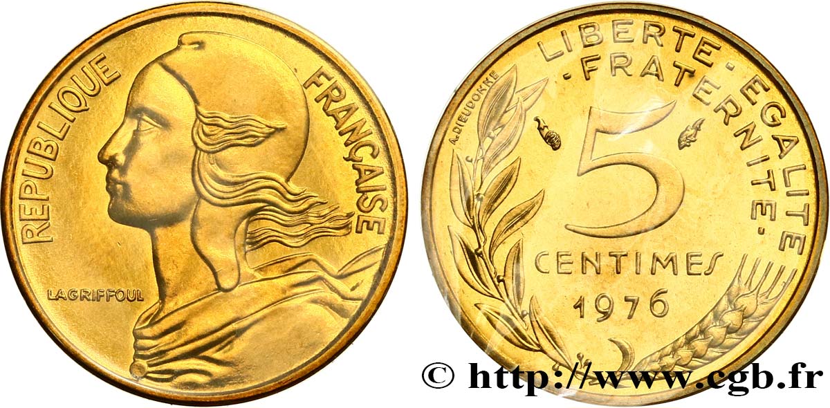 5 centimes Marianne 1976 Pessac F.125/12 MS 