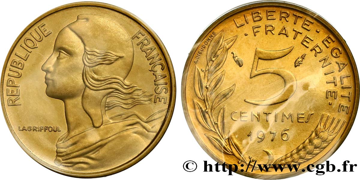 5 centimes Marianne 1976 Pessac F.125/12 FDC 