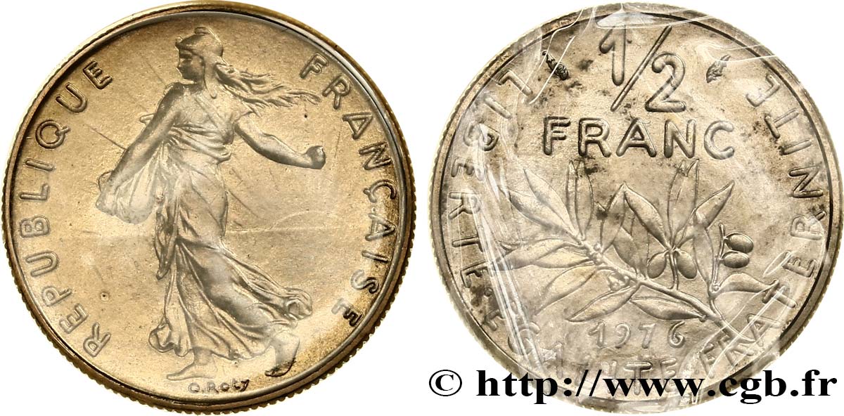 1/2 franc Semeuse 1976 Pessac F.198/15 ST 