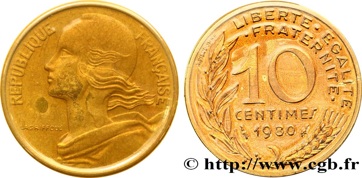 10 centimes Marianne 1980 Pessac F.144/20 MS 