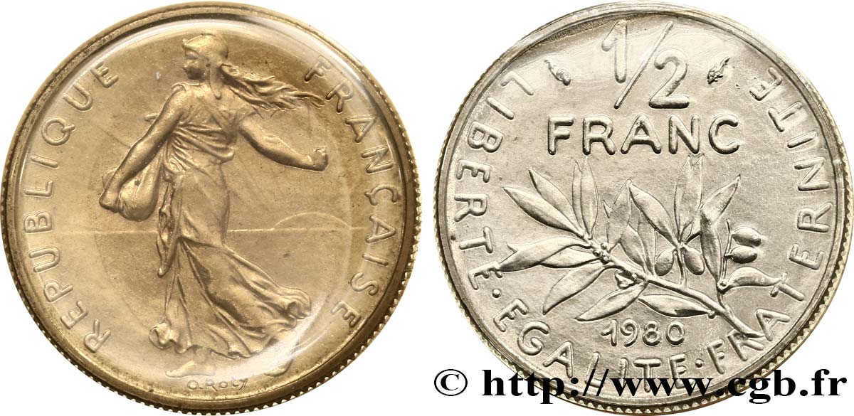 1/2 franc Semeuse 1980 Pessac F.198/19 ST 
