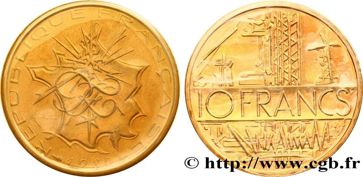 10 francs Mathieu, tranche B 1980 Pessac F.365/8 MS 