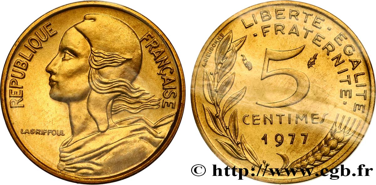 5 centimes Marianne 1977 Pessac F.125/13 MS 