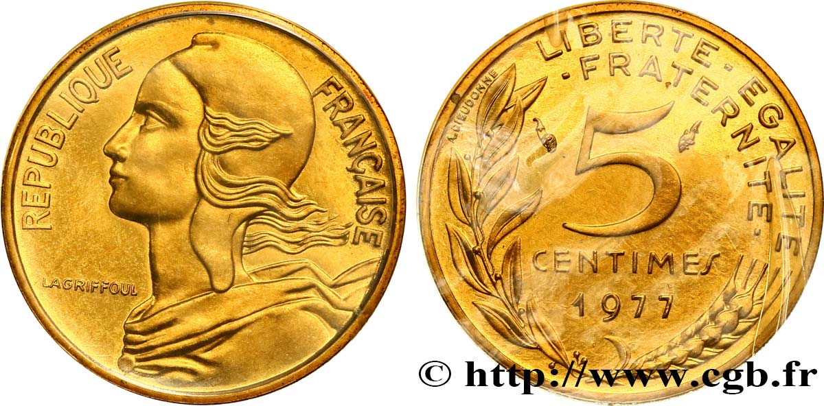 5 centimes Marianne 1977 Pessac F.125/13 MS 