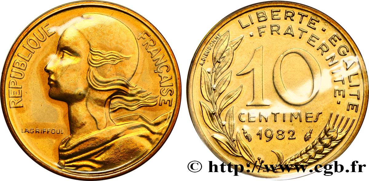 10 centimes Marianne 1982 Pessac F.144/22 MS 