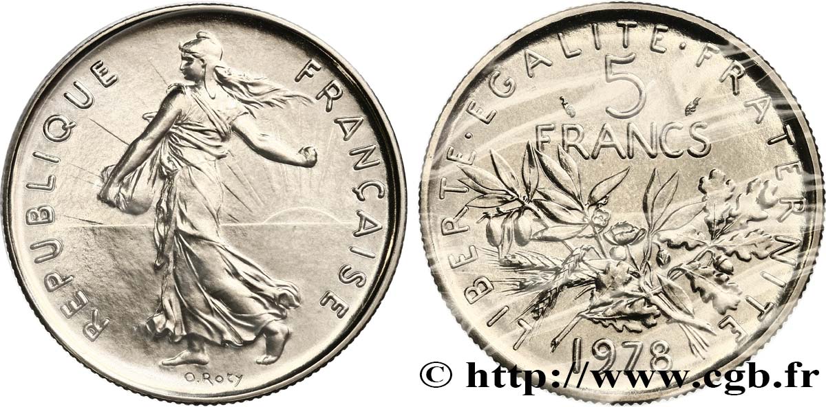 5 francs Semeuse, nickel 1978 Pessac F.341/10 FDC 
