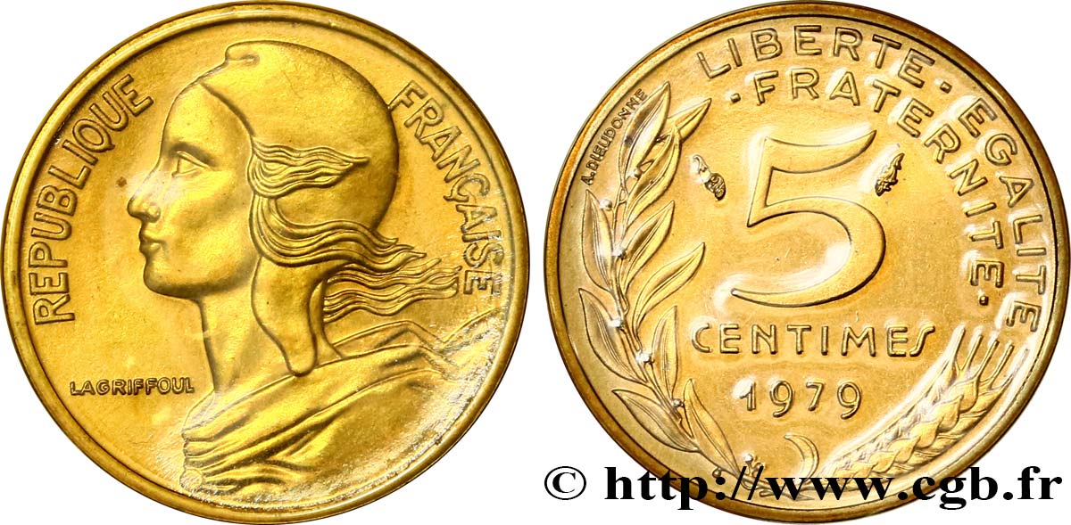 5 centimes Marianne 1979 Pessac F.125/15 MS 
