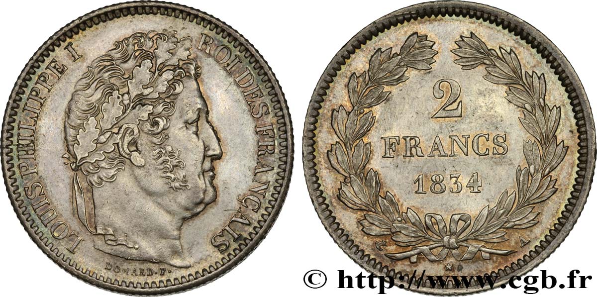 2 francs Louis-Philippe 1834 Paris F.260/29 SPL63 
