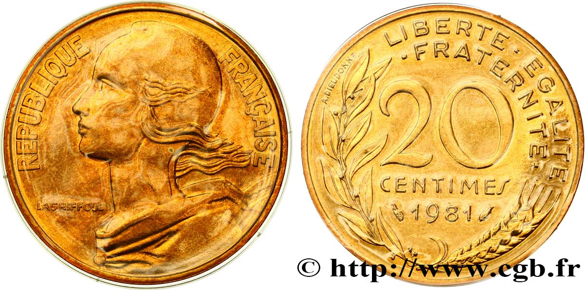 20 centimes Marianne 1981 Pessac F.156/21 MS 