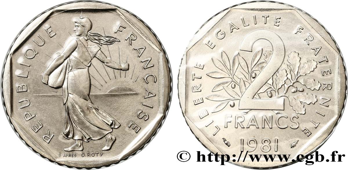 2 francs Semeuse, nickel 1981 Pessac F.272/5 ST 