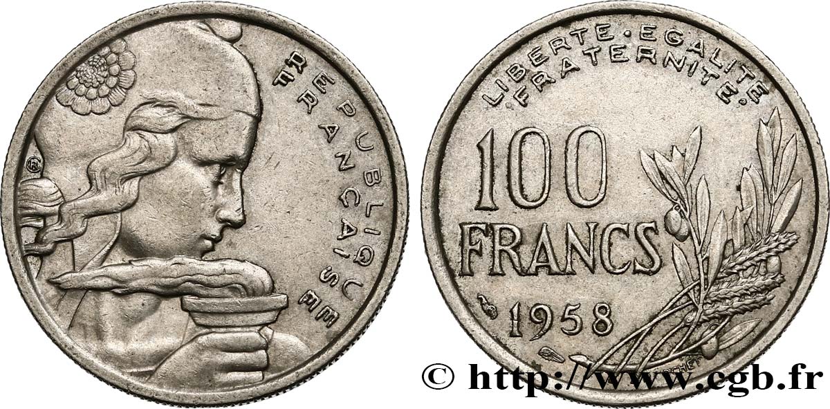 100 francs Cochet 1958  F.450/12 XF45 