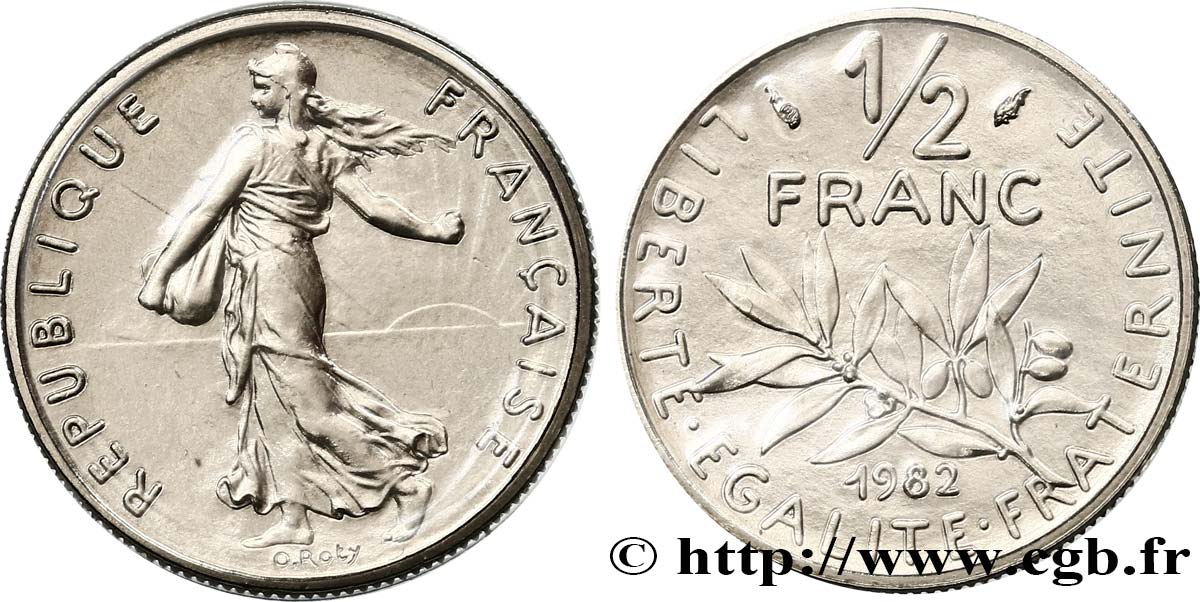 1/2 franc Semeuse 1982 Pessac F.198/21 MS 