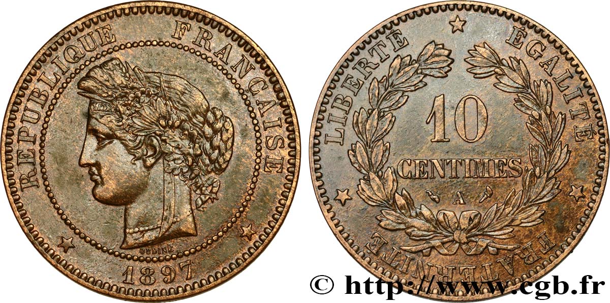 10 centimes Cérès 1897 Paris F.135/44 TTB52 