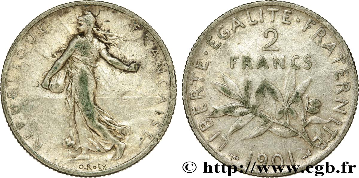 2 francs Semeuse 1901  F.266/6 MB25 