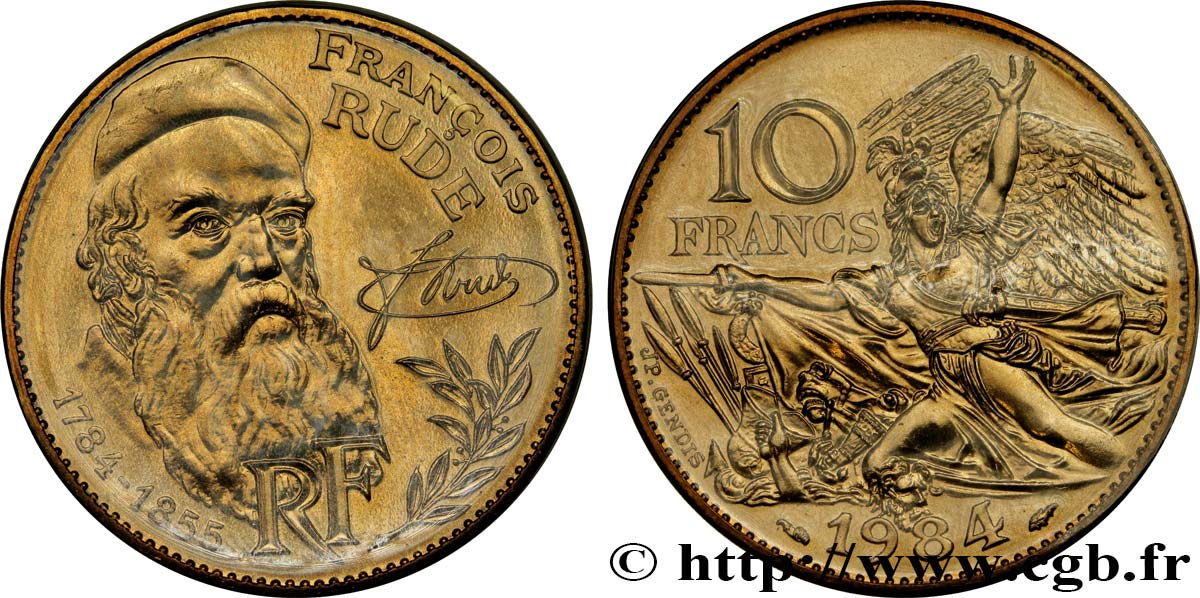 10 francs François Rude 1984  F.369/2 FDC 