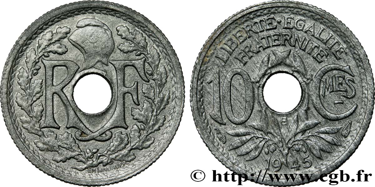 10 centimes Lindauer, petit module 1945 Beaumont-Le-Roger F.143/3 TTB52 