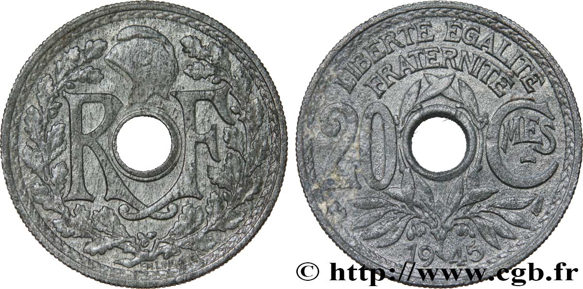 20 centimes Lindauer 1945  F.155/2 TTB40 