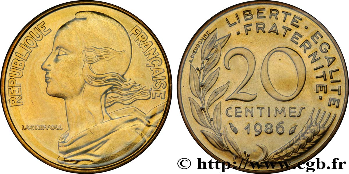 20 centimes Marianne 1986 Pessac F.156/26 FDC 