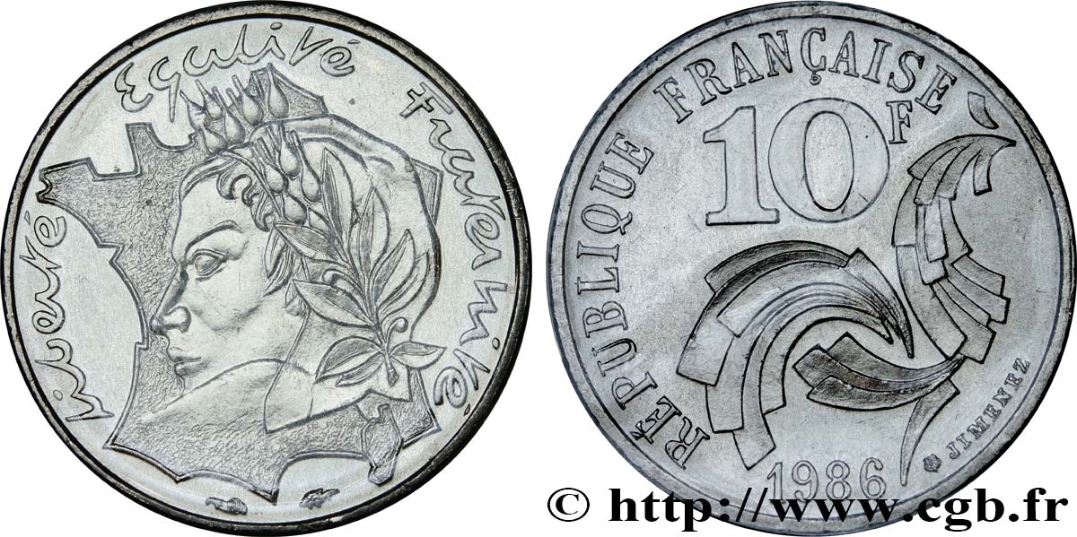 10 francs Jimenez 1986  F.373/2 MS 