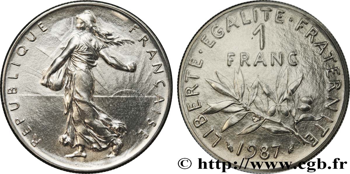 1 franc Semeuse, nickel 1987 Pessac F.226/32 MS 