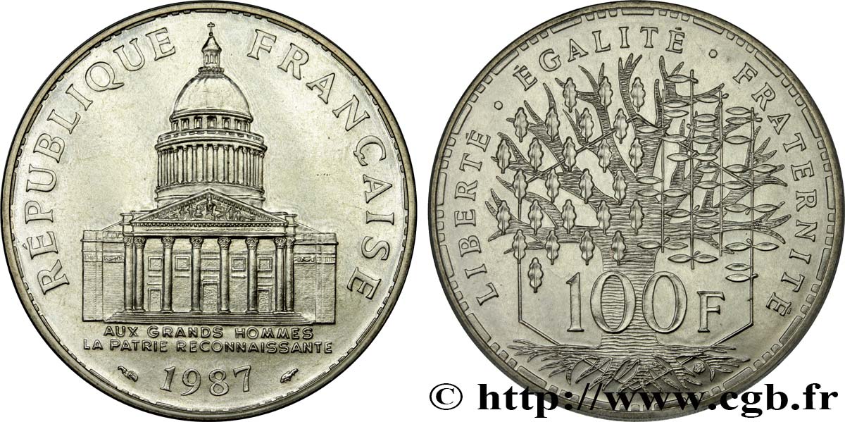 100 francs Panthéon 1987  F.451/7 FDC 