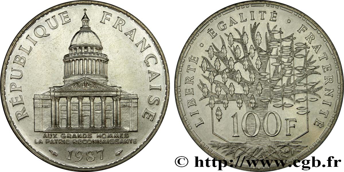 100 francs Panthéon 1987  F.451/7 FDC 