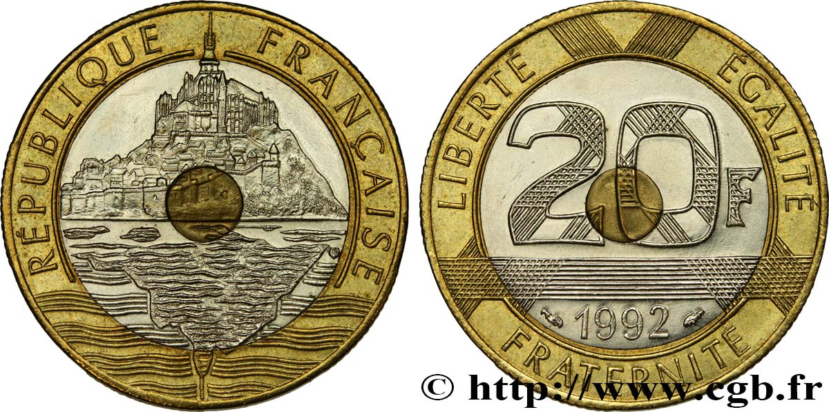 20 francs Mont Saint-Michel 1992 Pessac F.403/2 MS60 
