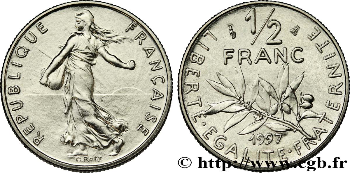 1/2 franc Semeuse, BU (Brillant Universel) 1997 Pessac F.198/40 MS 