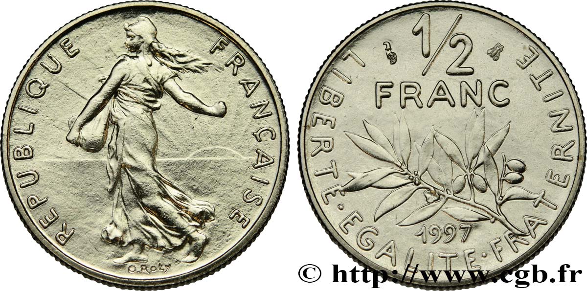 1/2 franc Semeuse, BU (Brillant Universel) 1997 Pessac F.198/40 MS 