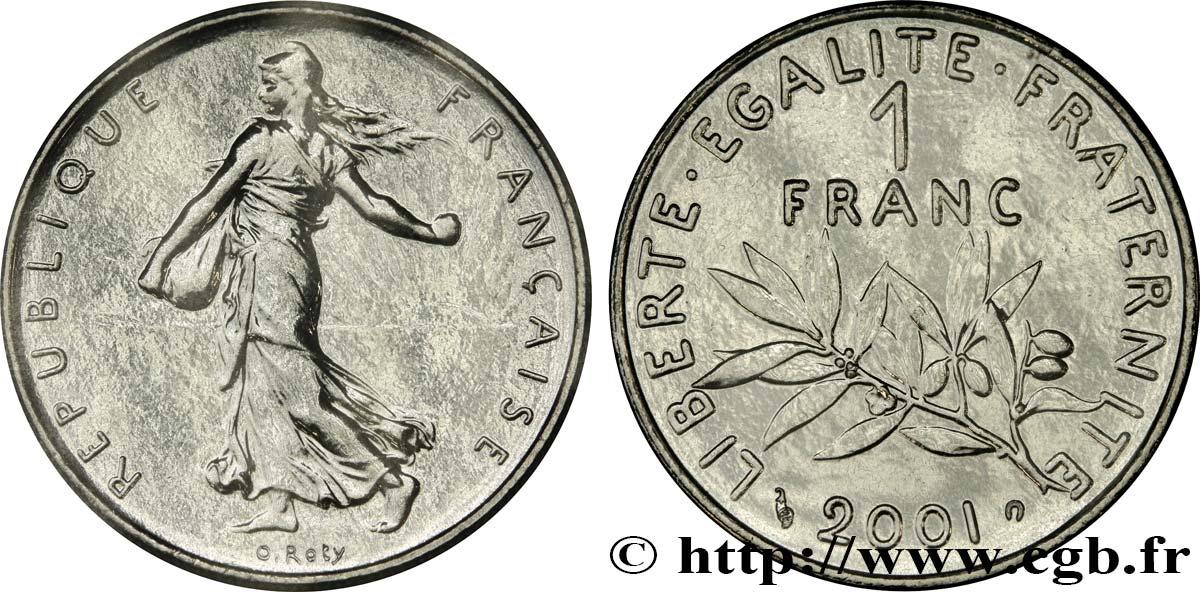 1 franc Semeuse, nickel 2001 Pessac F.226/49 MS 