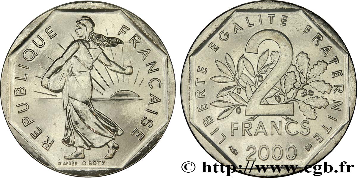 2 francs Semeuse, nickel 2000 Pessac F.272/28 ST 