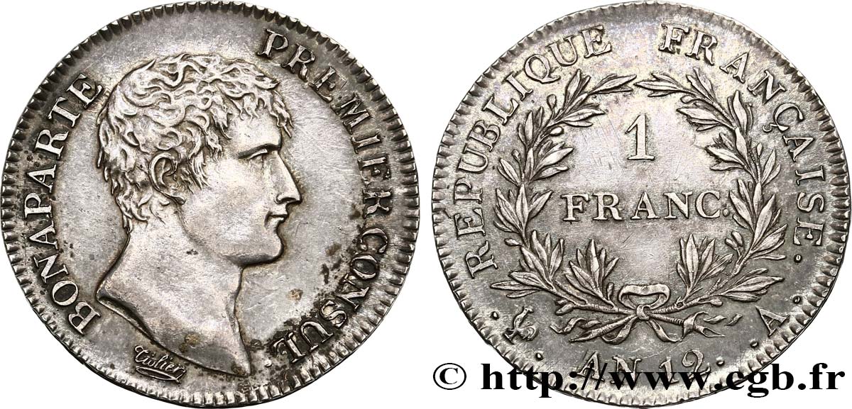 1 franc Bonaparte Premier Consul 1804 Paris F.200/8 AU 