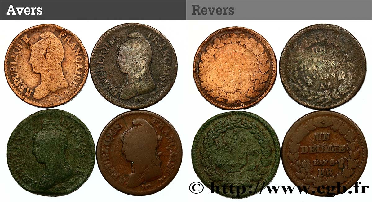 Lot de 4 pièces Dupré n.d. - F.129/50 RC/BC 
