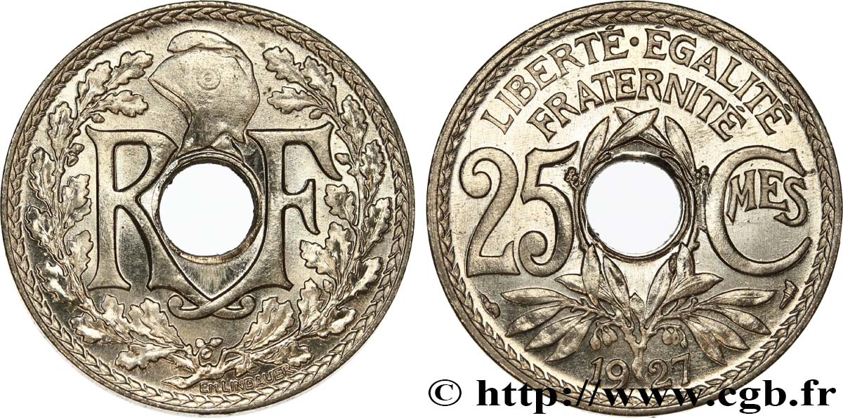 25 centimes Lindauer 1927  F.171/11 fST63 