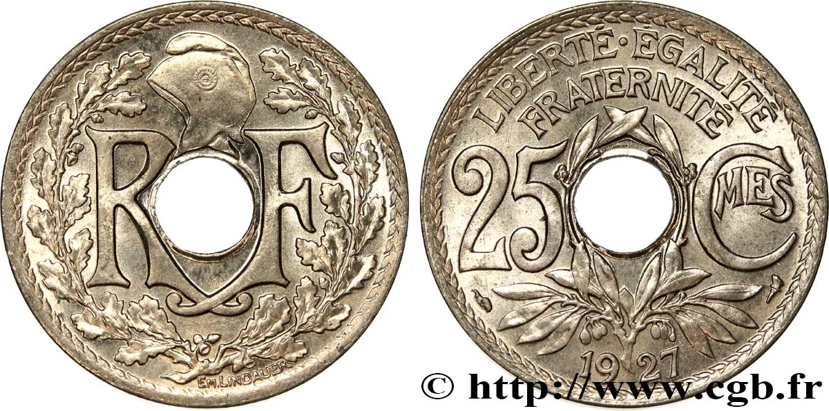 25 centimes Lindauer 1927  F.171/11 SPL63 