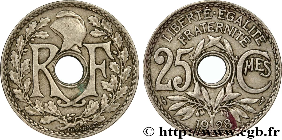 25 centimes Lindauer 1928  F.171/12 TB35 