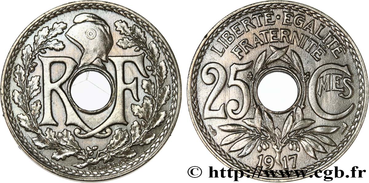 25 centimes Lindauer 1917  F.171/1 SUP 