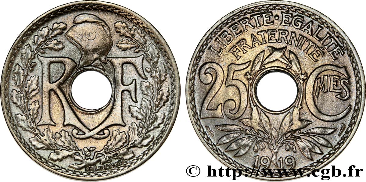 25 centimes Lindauer 1919  F.171/3 XF 