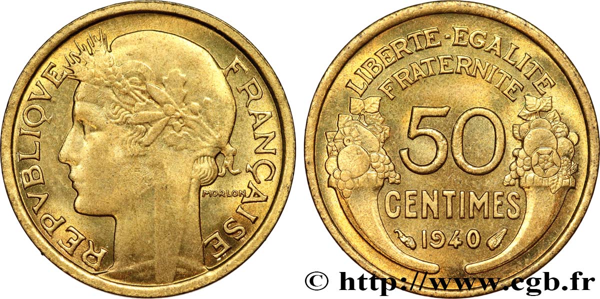50 centimes Morlon 1940  F.192/17 SUP60 