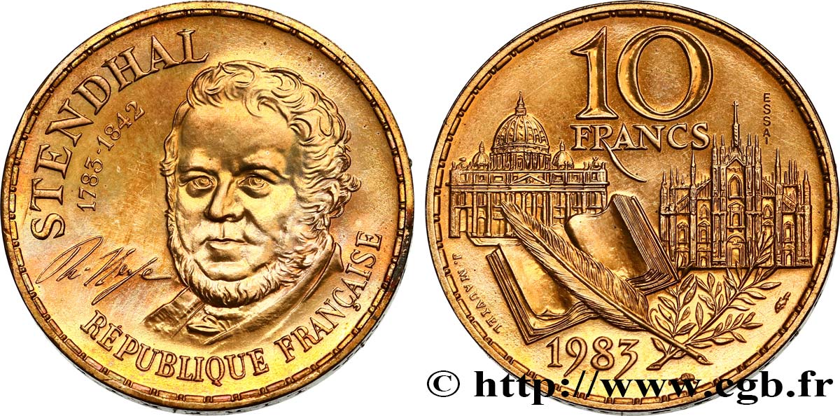Essai de 10 francs Stendhal 1983 Pessac F.368/1 SUP62 