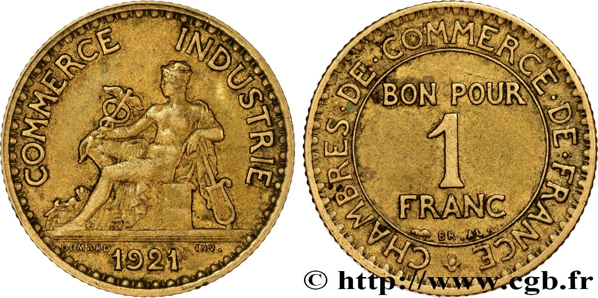 1 franc Chambres de Commerce 1921 Paris F.218/3 XF48 