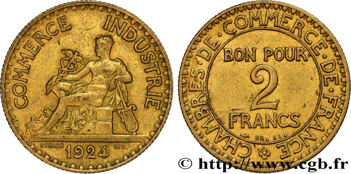 2 francs Chambres de Commerce 1924  F.267/6 TTB48 