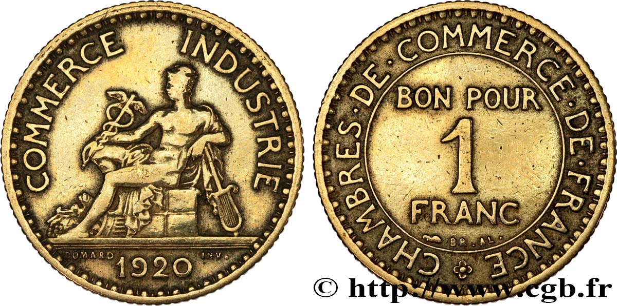 1 franc Chambres de Commerce 1920 Paris F.218/2 TB 
