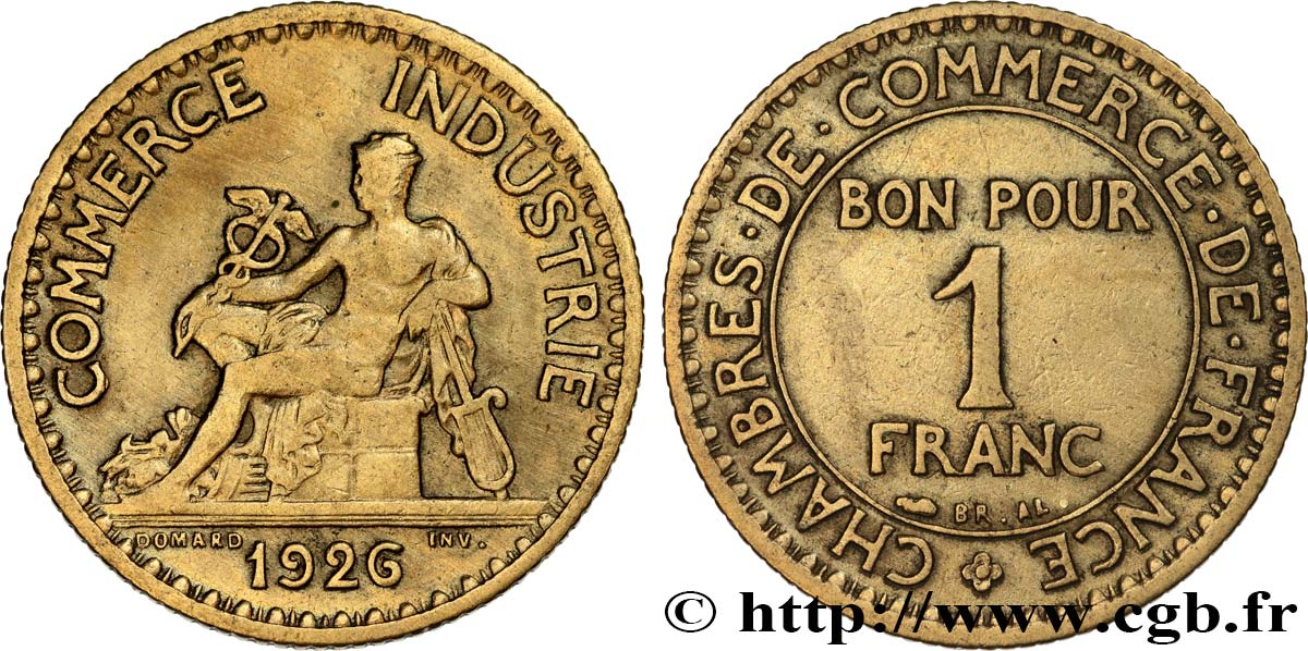 1 franc Chambres de Commerce 1926 Paris F.218/8 S 