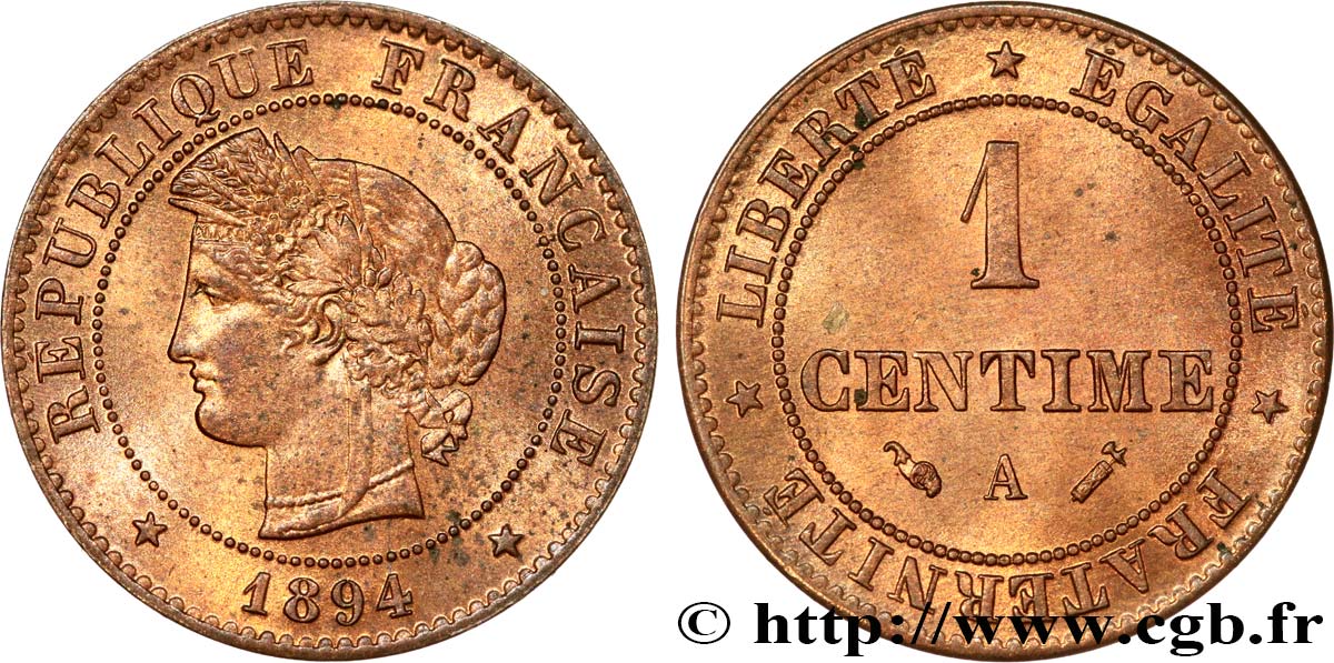 1 centime Cérès 1894 Paris F.104/21 SUP60 