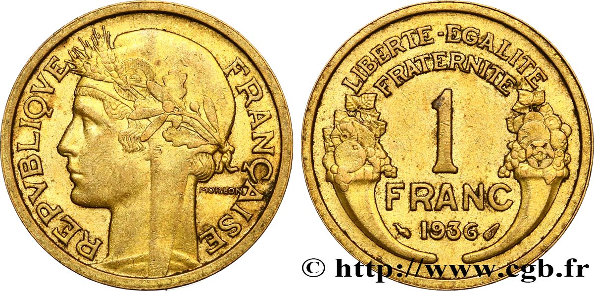 1 franc Morlon 1936 Paris F.219/7 AU52 