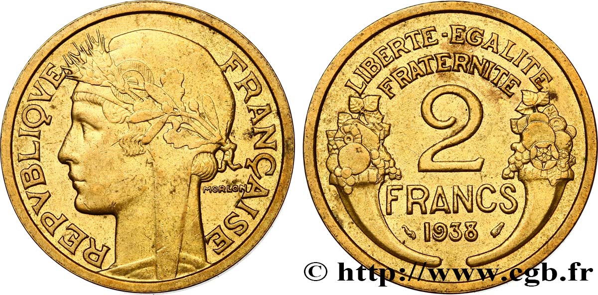 2 francs Morlon 1938  F.268/11 SS52 