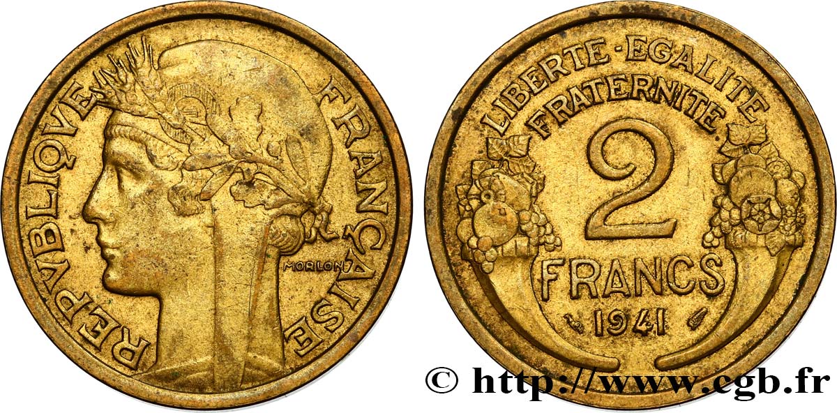2 francs Morlon 1941  F.268/14 SS50 